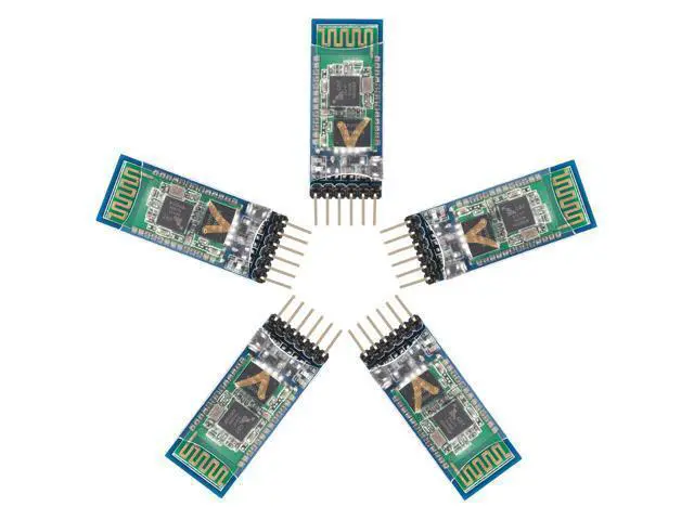 Alt view image 2 of 5 - 5PCS HC-05 Wireless Bluetooth Receiver RF Serial Transceiver Module Master Slave Integrated Bluetooth Module 6 Pin Wireless Serial Port Communication BT Module
