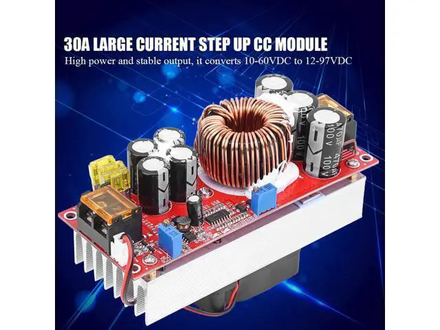 Alt view image 4 of 5 - DCDC 10-60V to 12-97V 1500W 30A Voltage Step Up Converter - Boost CC CV Power Supply Module - Non Isolated DC Power Converter Module