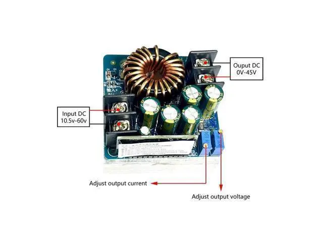 Alt view image 2 of 5 - DONGKER SZ-BK0612 Step Down Module,DC-DC 10.5V-60V to 0-45V Buck Power Supply Module 400W Electronic Voltage Stabilizer
