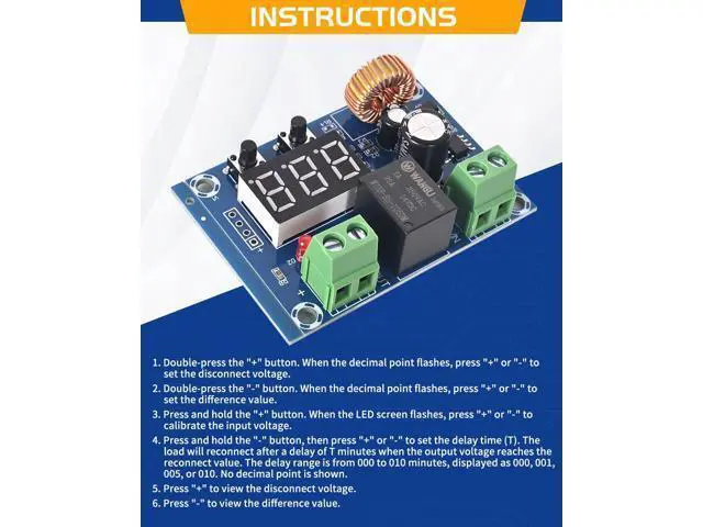 Alt view image 4 of 5 - LYLANMO 8PCS DC Voltage Protection Digital Low Voltage Protector Disconnecting Switch Cut-Off Over-Discharge Protection Module for 12-36V Lead Acid Lithium Battery