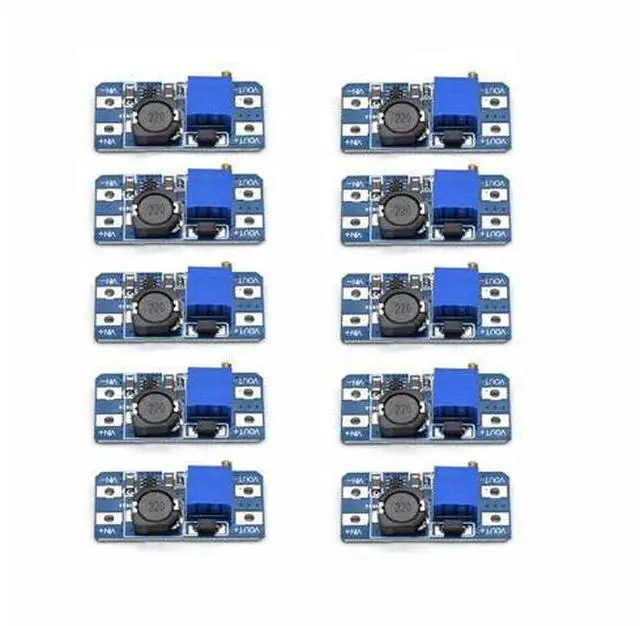 Main image of 10PCS Adjustable Wide Output Voltage 5-25V Boost Module DC-DC High-efficiency Step-up Circuit Board for Mini RC Airplane Model