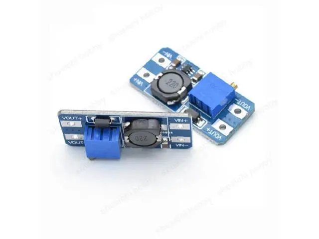 Alt view image 5 of 5 - 10PCS Adjustable Wide Output Voltage 5-25V Boost Module DC-DC High-efficiency Step-up Circuit Board for Mini RC Airplane Model