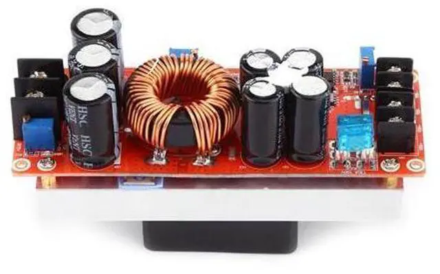 Main image of Power Supply Module DC to DC Step Up Boost Converter 1200 Watt, Constant Current LED Driver with Cooling Fan and Heat Sink for Digital Products and Laptops