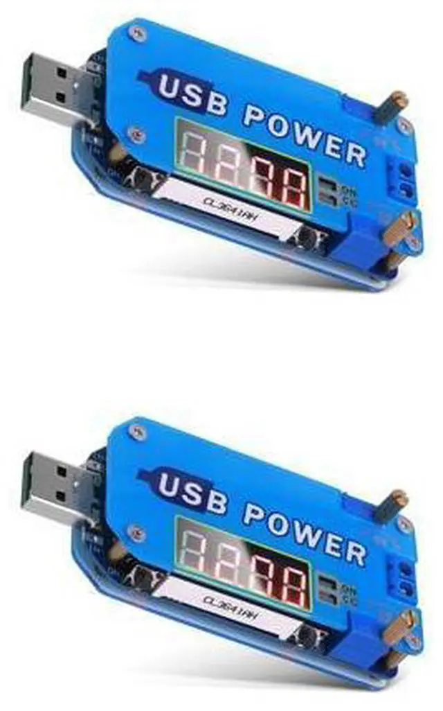 Main image of hiBCTR 2-Piece 15W DC-DC Buck Boost Voltage Converter, 5V to 3.3V 9V 12V 24V 30V CVCC Step Up/Down Module Adjustable USB Power Supply Module with Shell.