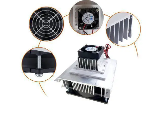 Alt view image 3 of 5 - Yrhrol DC 12V DIY Thermoelectric Peltier Refrigeration Cooling System Kit Semiconductor Cooler Heat Sink Conduction Module Fridge Mini Air Conditioner Refrigeration