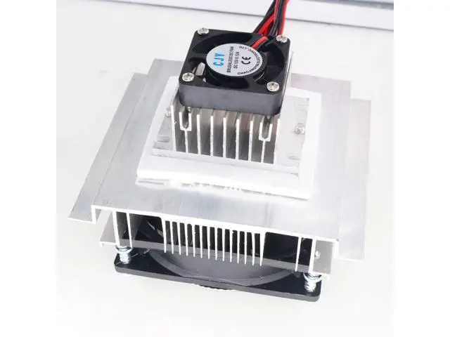 Alt view image 2 of 5 - Yrhrol DC 12V DIY Thermoelectric Peltier Refrigeration Cooling System Kit Semiconductor Cooler Heat Sink Conduction Module Fridge Mini Air Conditioner Refrigeration
