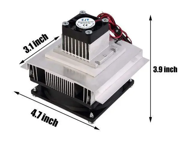 Alt view image 4 of 5 - Yrhrol DC 12V DIY Thermoelectric Peltier Refrigeration Cooling System Kit Semiconductor Cooler Heat Sink Conduction Module Fridge Mini Air Conditioner Refrigeration