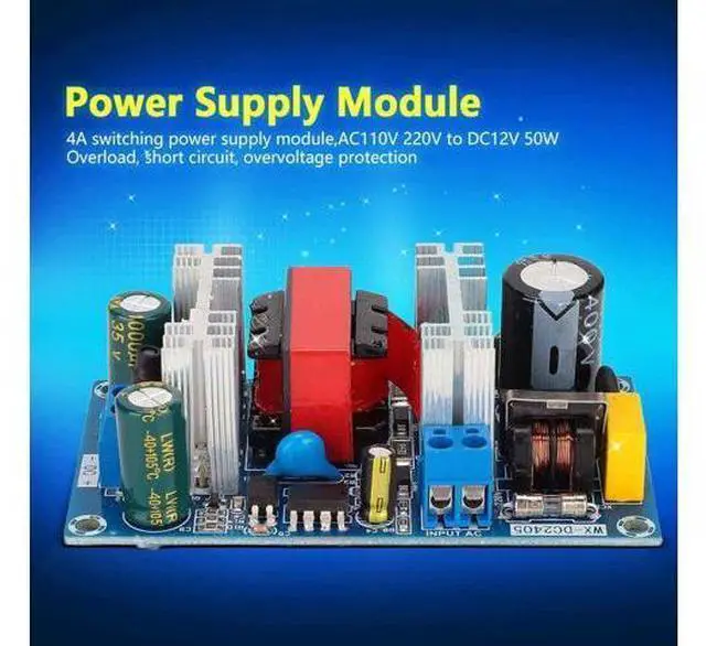 Alt view image 3 of 7 - Power Supply Module, AC DC Power Supply Module, Voltage Module, Switching Power Supply Board 110V 220V to 12V 50W, Power s