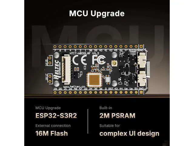 Alt view image 2 of 5 - Heltec V4 ESP32 LoRa Development Board Without OLED ESP32-S3 27dBm High Power SX1262 Chip for Meshtastic Devices Arduino LoRaWAN WiFi IoT Wireless Communication Lora Module Standard no presoldered