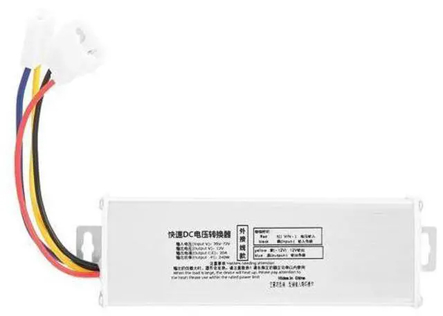 Main image of Power Supply Step Down Regulator Module - DC Converter 36V to 72V to 12V 20A 240W Voltage Transformer Adapter with External Wiring for Industrial Control and Sensor Applications