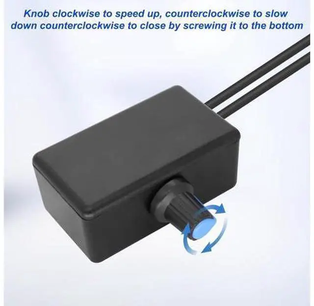 Alt view image 5 of 6 - DC5521 Fan Speed Control Regulator,DC 5.5mmx2.1mm Male Output to Female Input Fan Speed Control Knob PWM Adjust Wind Speed Module for 5-24V Fans, Motors, and Water Pumps
