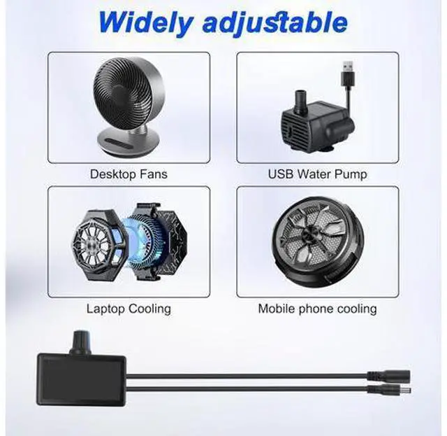 Alt view image 4 of 6 - DC5521 Fan Speed Control Regulator,DC 5.5mmx2.1mm Male Output to Female Input Fan Speed Control Knob PWM Adjust Wind Speed Module for 5-24V Fans, Motors, and Water Pumps