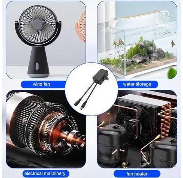Alt view image 6 of 6 - DC5521 Fan Speed Control Regulator,DC 5.5mmx2.1mm Male Output to Female Input Fan Speed Control Knob PWM Adjust Wind Speed Module for 5-24V Fans, Motors, and Water Pumps
