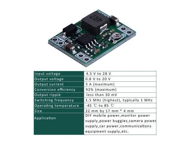 Alt view image 3 of 5 - EBOOT Mini MP1584EN DC-DC Buck Converter Adjustable Power Module 24V to 12V 9V 5V 3V(24 Pack)