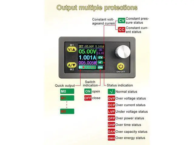 Alt view image 4 of 6 - WZ3605E DC DC Boost Converter CC CV 36V 5A Module Adjustable Regulated Laboratory Power Supply Voltmeter Ammeter,1 x DC Buck Converter,As Shown