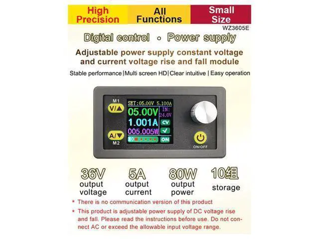 Alt view image 5 of 6 - WZ3605E DC DC Boost Converter CC CV 36V 5A Module Adjustable Regulated Laboratory Power Supply Voltmeter Ammeter,1 x DC Buck Converter,As Shown