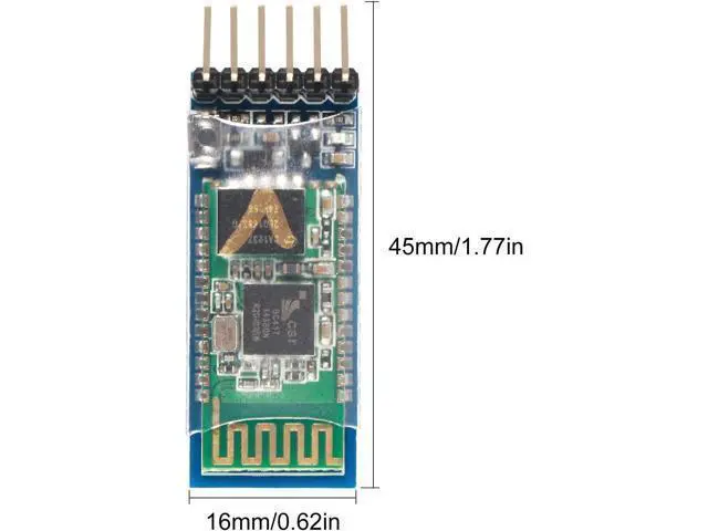Alt view image 6 of 6 - 5PCS HC-05 Wireless Bluetooth Receiver RF Serial Transceiver Module Master Slave Integrated Bluetooth Module 6 Pin Wireless Serial Port Communication BT Module