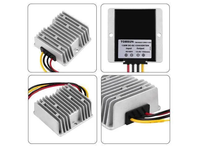 Alt view image 2 of 5 - HOMELYLIFE Voltage Converter DC 8V-40V to 13.8V 10A 138W Automatic Buck Boost Step Down Up Reducer Waterproof Module Transformer for Golf Cart Club Car