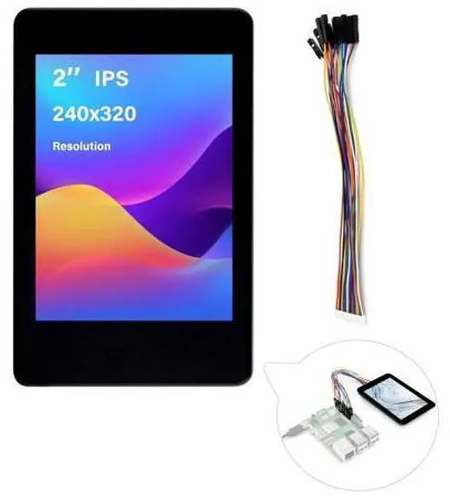 Main image of 2inch IPS Touch Screen Compatible with Raspberry Pi 5/4B/3B+/3B/Pi Zero/Zero W/Pi Zero 2W/Pico/Pico W/Pico 2/Pico 2W/ ESP32, 240x320 Resolution Capacitive Touch LCD Display, I2C SPI Interface