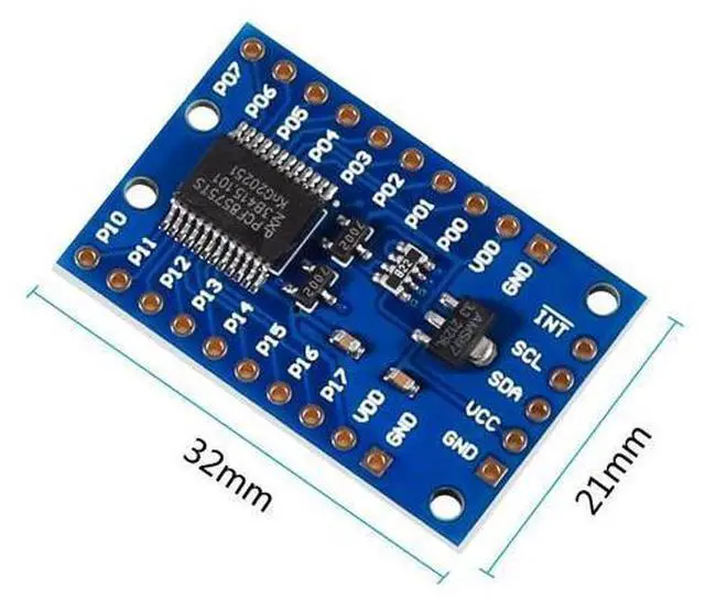 Alt view image 3 of 5 - AITIAO 10Pcs PCF8575 IO Expander Board Module I2C to 16 IO Extension Module I2C Communication Control 16 bit SMBus I/O Ports
