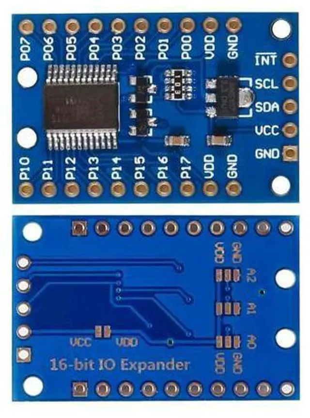 Alt view image 4 of 5 - AITIAO 10Pcs PCF8575 IO Expander Board Module I2C to 16 IO Extension Module I2C Communication Control 16 bit SMBus I/O Ports