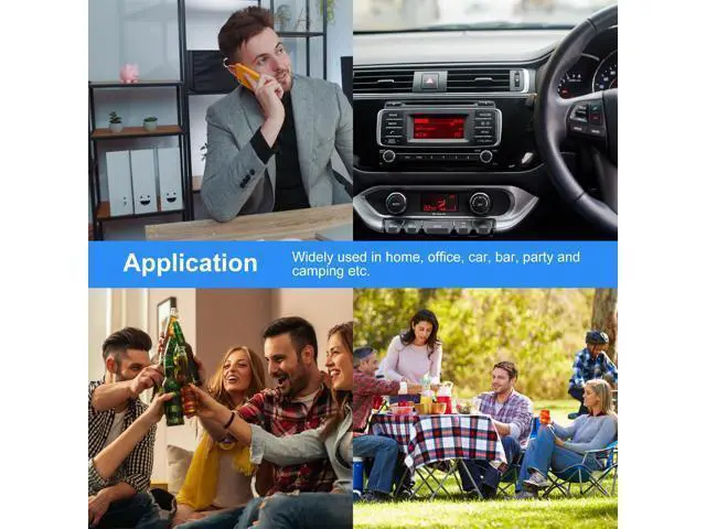 Alt view image 6 of 6 - Bluetooth 5.0 Audio Amplifier Board, 100W x 2 2.0 Channel Mini HiFi Power Amplifier Receiver with Volume Control, BT and AUX Inputs, DC 5-27V Stereo AMP Module for Home DIY Speakers