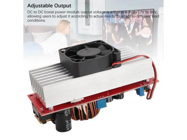 Alt view image 3 of 5 - DC to DC Boost Power Module 1800W High Power Adjustable Voltage Current Step Up Converter 10V 60V to 12V 90V for Industrial Equipment and High Power Applications
