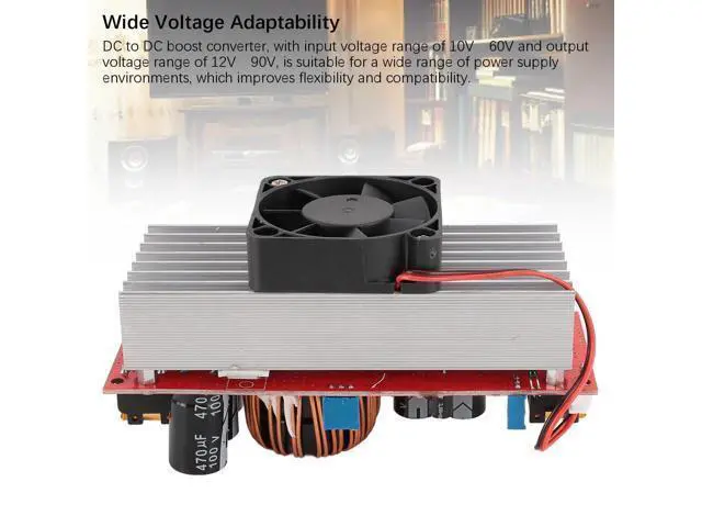 Alt view image 4 of 5 - DC to DC Boost Power Module 1800W High Power Adjustable Voltage Current Step Up Converter 10V 60V to 12V 90V for Industrial Equipment and High Power Applications