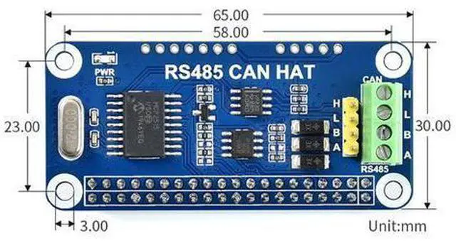 Alt view image 2 of 4 - Raspberry Pi 4B 3b+ Zero W expansion board RS485 SPI CAN bus module UART communication module
