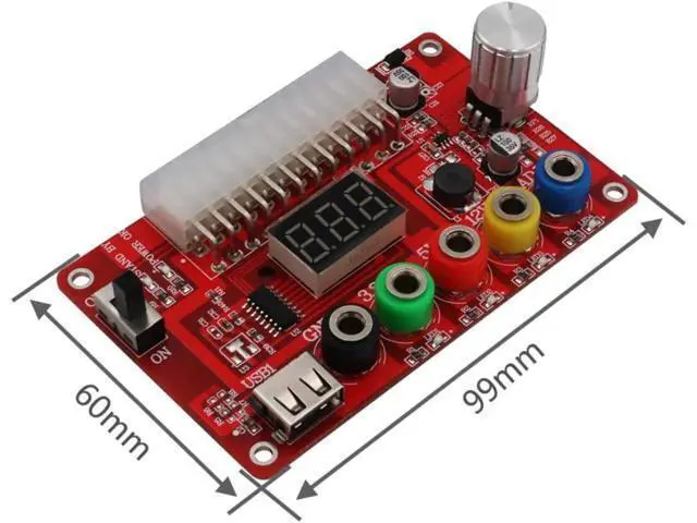 Alt view image 2 of 6 - SOLUSTRE Power Regulator Board PC PSU Desktop PC Chassis Power Adapter 24pin Output Terminal Computer Accessory Power Supply Module Voltage Converter Reducer Power Module Power Supply LED