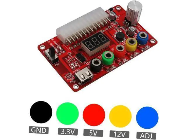 Alt view image 6 of 6 - SOLUSTRE Power Regulator Board PC PSU Desktop PC Chassis Power Adapter 24pin Output Terminal Computer Accessory Power Supply Module Voltage Converter Reducer Power Module Power Supply LED