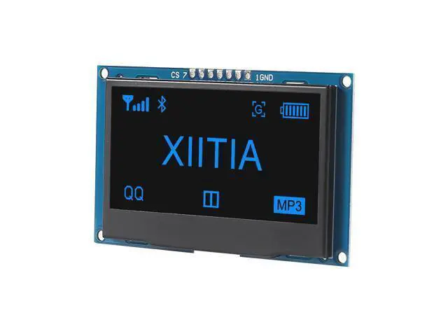 Alt view image 5 of 5 - XIITIA 2pcs 2.42 inch 128x64 OLED LCD Display Module SSD1309 7 Pin SPI/IIC I2C Serial Interface for Arduino UNO R3 (Blue Light)