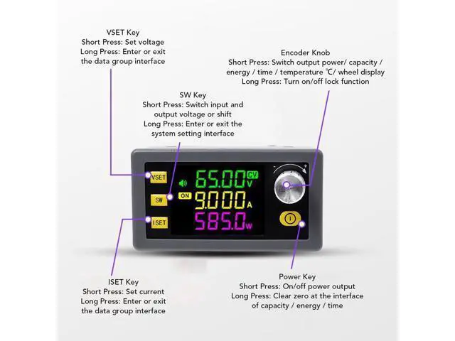Alt view image 3 of 5 - Adjustable Voltage Regulator,12-72V DC Boost Converter,65V 6A 390W Output Voltage Adjustable Power Supply Module