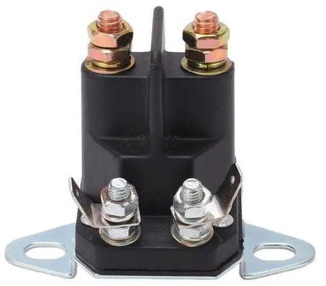 Main image of Starter Solenoid Relay 12V, Lawn Mower Relay Replacement, ABS Housing with Copper Coil, High Power Starter Relay for ATVs Utility Vehicles Snowmobiles Lawn Mowers Garden Tractors