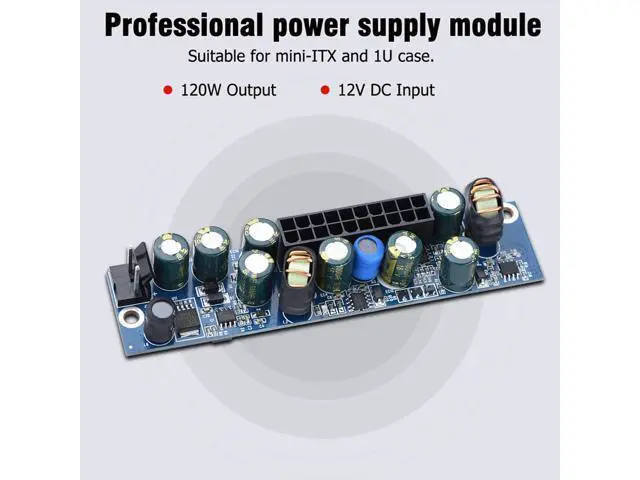 Alt view image 5 of 7 - DC 12V PC Power Supply, 120W PSU Computer Power Supply Module with 24Pin ATXDC Input Cable for HTPC POS Digital Set-Top Boxes ITX Case Network Servers, Etc