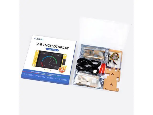 Alt view image 3 of 5 - ELEGOO 2-Pack ESP-32 2.8 Inch Touch Screen Display with Acrylic Protector for Projects LCD Screen