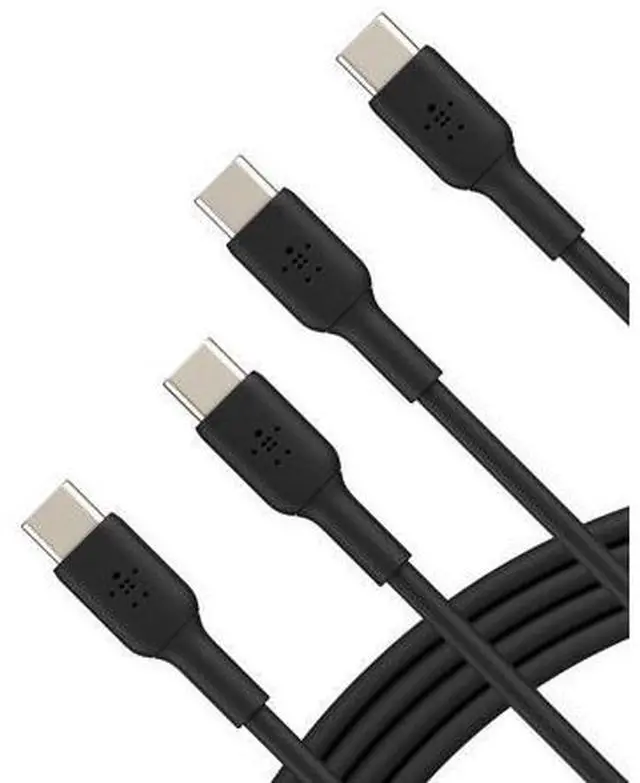 Main image of BoostCharge USB-C to USB-C Cable (1M/3.3ft) Fast Charging Cable for iPhone 16, iPhone 16 Pro, Nintendo Switch 2, Galaxy S25, S24, Pixel, iPad Pro, Carplay & More- Black (2-Pack)