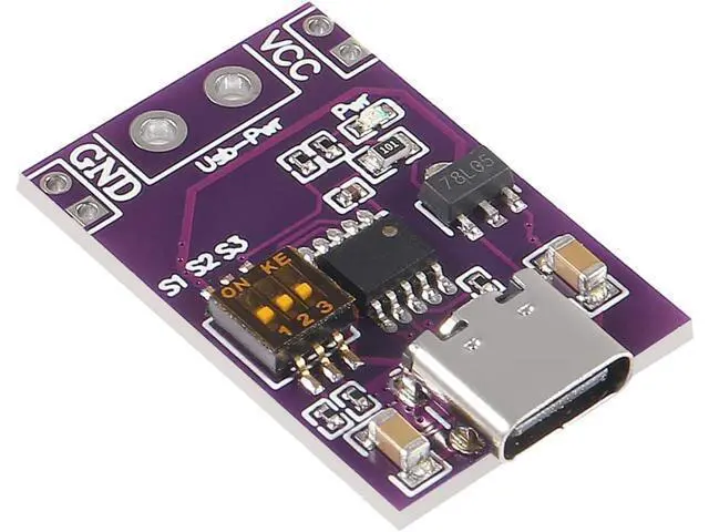 Alt view image 5 of 7 - 10-Pack Type-C QC AFC PD2.0 PD3.0 to DC Spoof Scam Fast Charge Trigger Polling Detector USB-PD Notebook Power Supply Change Board Module