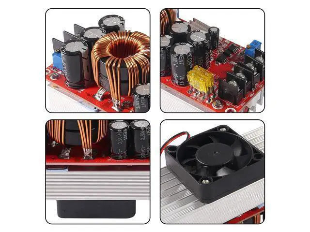 Alt view image 3 of 4 - ACEIRMC 1500W 30A DC-DC Boost Converter DIY Step-up Boost Constant Stream Power Supply Module Board in 10-60V Out 12-90V Electric Unit Module (1500W 30A Boost Converter)