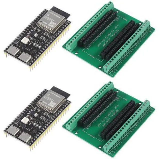 Main image of 2Sets ESP32 S3 Development Board 2.4G WiFi BT Module Internet of Things ESP32-S3-WROOM-1 N16R8 MCU 44Pin 8M PSRAM with Expansion Adapter