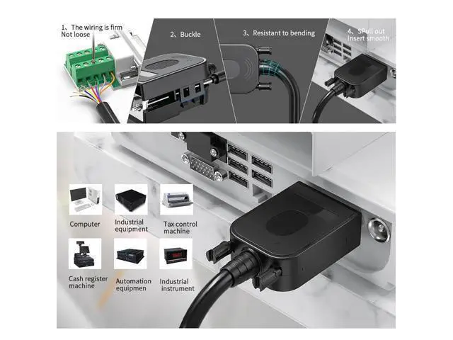 Alt view image 2 of 5 - JUXINICE 5Packs DB9 Breakout Female D-SUB 9-pin RS232 RS485 Serial Adapter to Terminal Connector Signal Module with Bolts Nuts and Screwdriver