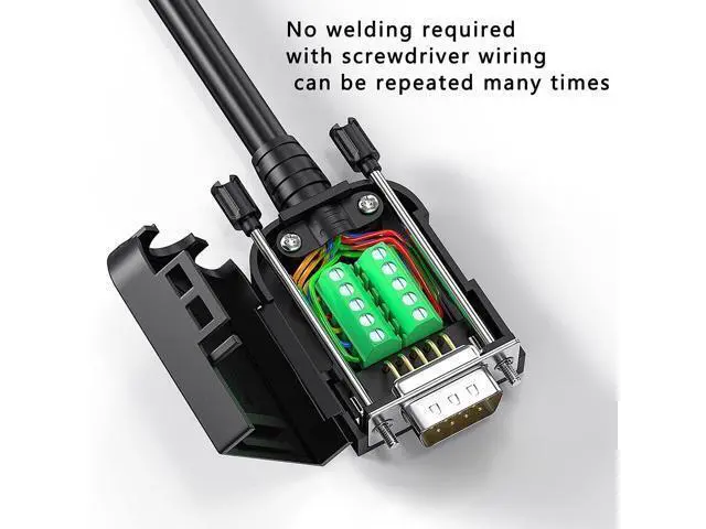 Alt view image 3 of 5 - JUXINICE 5Packs DB9 Breakout Female D-SUB 9-pin RS232 RS485 Serial Adapter to Terminal Connector Signal Module with Bolts Nuts and Screwdriver