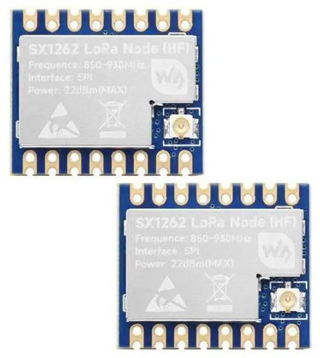 Main image of Waveshare 2PCS Core1262 HF LoRa Module, SX1262 Chip, Meshtastic Devices,Long-Range Communication, Anti-Interference, Suitable for Sub-GHz Band