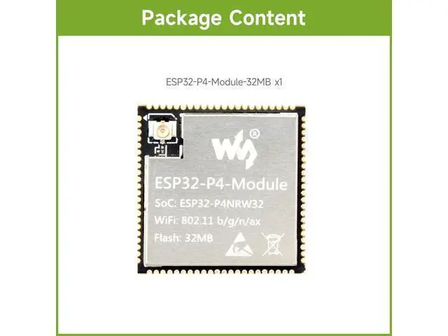 Alt view image 2 of 5 - Waveshare ESP32-P4-Module Core Board, Based On ESP32-P4 and ESP32-C6 Dual-Chip Design, Supports 2.4GHz Wi-Fi and BLE 5.3, 32MB Flash