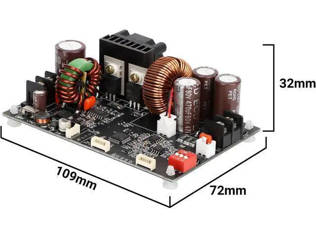 Alt view image 3 of 7 - DROK CNC DC Buck Converter with Meter, 6-70V to 0-60V 10A 600W, DC 5V 9V 12V 24V 36V 48V 60V Fixed Output Voltage, Adjustable Power Supply Voltage Regulator Step Down Module
