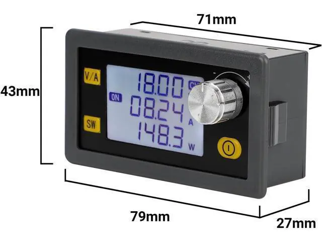 Alt view image 4 of 7 - DROK CNC DC Buck Converter with Meter, 6-70V to 0-60V 10A 600W, DC 5V 9V 12V 24V 36V 48V 60V Fixed Output Voltage, Adjustable Power Supply Voltage Regulator Step Down Module