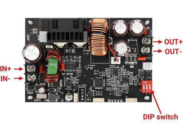 Alt view image 5 of 7 - DROK CNC DC Buck Converter with Meter, 6-70V to 0-60V 10A 600W, DC 5V 9V 12V 24V 36V 48V 60V Fixed Output Voltage, Adjustable Power Supply Voltage Regulator Step Down Module