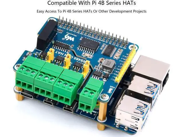 Alt view image 5 of 5 - Compute Module 4 to Raspberry Pi 4 Adapter, Connect CM4 to Replace Raspberry Pi 4B, Alternative for Pi 4,Onboard 4-ch USB 3.0,RJ45 Gigabit Ethernet Port,PoE Header,Compatible with Pi 4B Series HATs