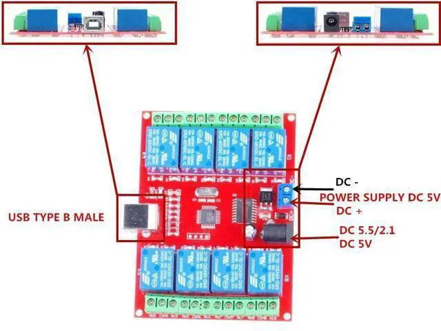 Alt view image 4 of 5 - KNACRO 5V 8-Channel 10A PC USB Control Switch Relay Module Free Drive Programmable Computer Control Computer USB Control Switch Driver PC Intelligent Controller (5V 8-Channel)