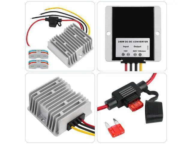 Alt view image 2 of 6 - DC 12V Step Up to 24V 10A 240W DC Boost Converter with Fuse Waterproof Voltage Regulator Module Transformer for Golf Cart Club Car LED Strip Light